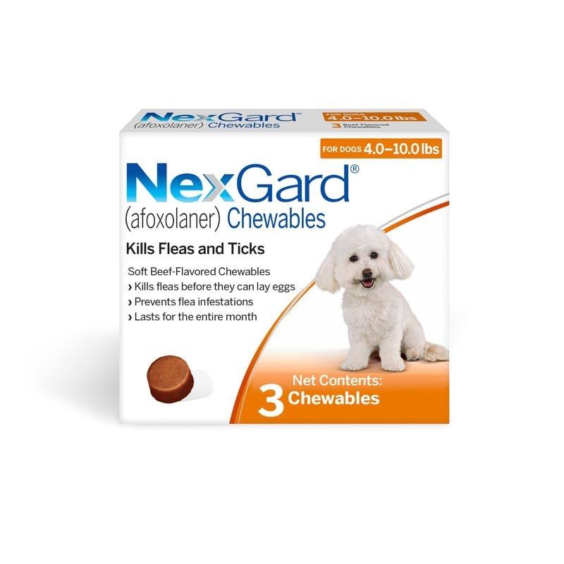 A representative isoxazoline-class chewable flea-and-tick package — widely prescribed, but still a kill-after-bite mechanism.